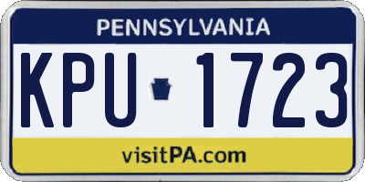 PA license plate KPU1723