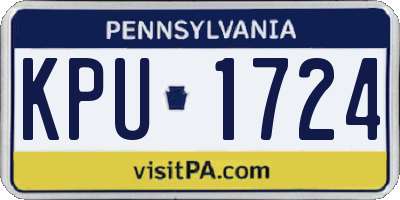 PA license plate KPU1724