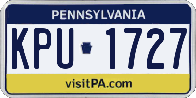 PA license plate KPU1727