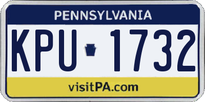 PA license plate KPU1732