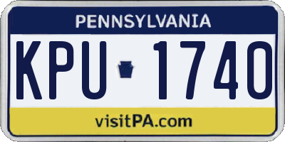 PA license plate KPU1740