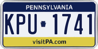PA license plate KPU1741