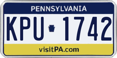 PA license plate KPU1742