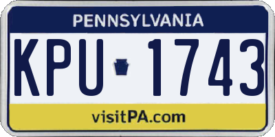PA license plate KPU1743
