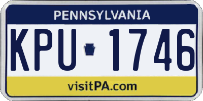 PA license plate KPU1746