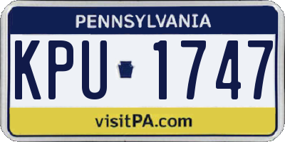 PA license plate KPU1747