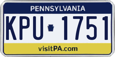 PA license plate KPU1751