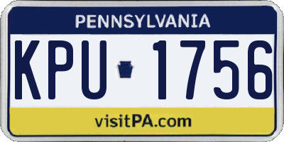 PA license plate KPU1756