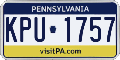 PA license plate KPU1757