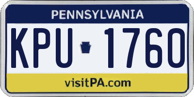 PA license plate KPU1760
