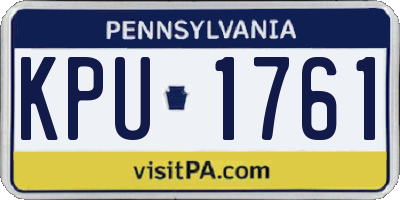 PA license plate KPU1761