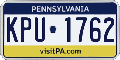 PA license plate KPU1762