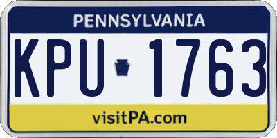 PA license plate KPU1763