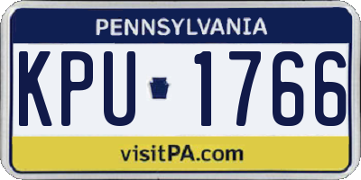 PA license plate KPU1766