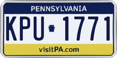 PA license plate KPU1771