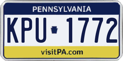 PA license plate KPU1772