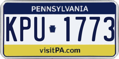 PA license plate KPU1773