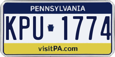 PA license plate KPU1774