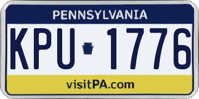 PA license plate KPU1776