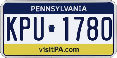 PA license plate KPU1780