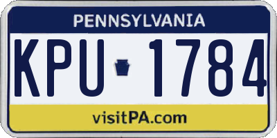 PA license plate KPU1784