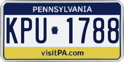 PA license plate KPU1788