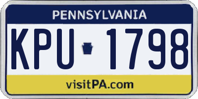 PA license plate KPU1798