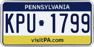 PA license plate KPU1799
