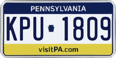 PA license plate KPU1809
