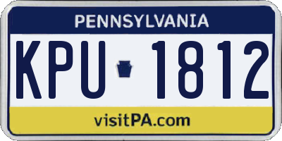 PA license plate KPU1812
