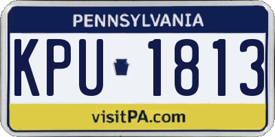 PA license plate KPU1813