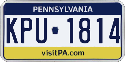 PA license plate KPU1814