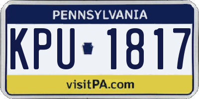 PA license plate KPU1817