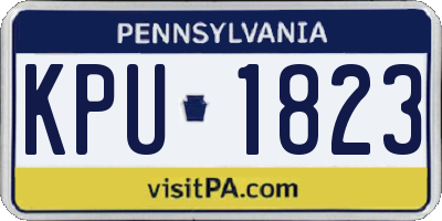 PA license plate KPU1823