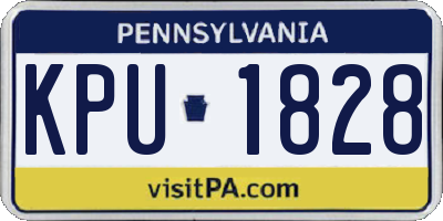 PA license plate KPU1828