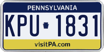 PA license plate KPU1831
