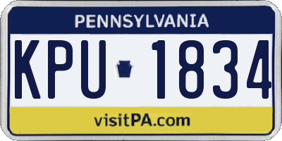 PA license plate KPU1834