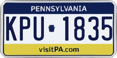 PA license plate KPU1835