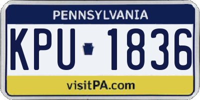 PA license plate KPU1836