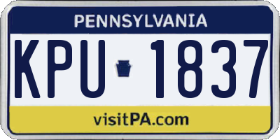 PA license plate KPU1837