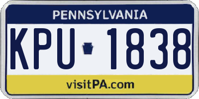 PA license plate KPU1838