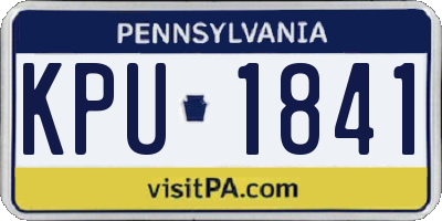 PA license plate KPU1841