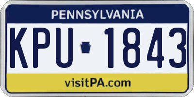 PA license plate KPU1843