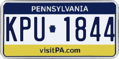PA license plate KPU1844
