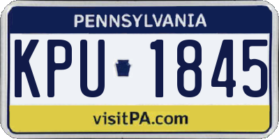 PA license plate KPU1845