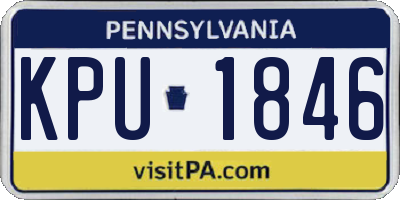 PA license plate KPU1846