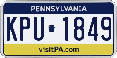 PA license plate KPU1849