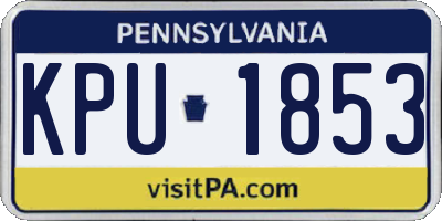 PA license plate KPU1853