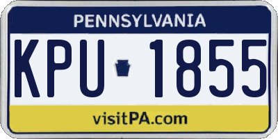 PA license plate KPU1855