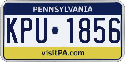PA license plate KPU1856
